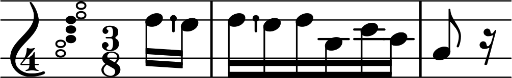 Excerpt from Beethoven's Für Elise in Clairnote SN