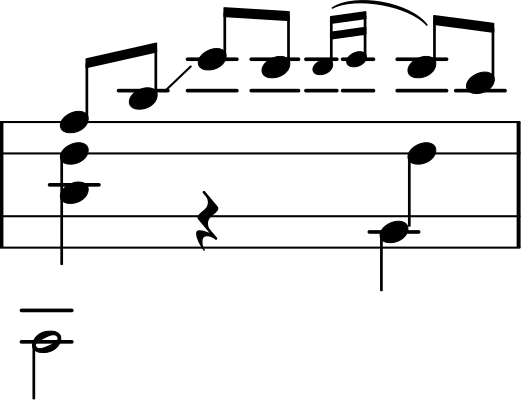 Adelita measure 11 with non-aligned bass notes