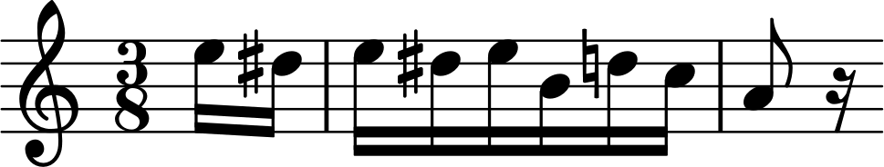 Excerpt from Beethoven's Für Elise in traditional notation
