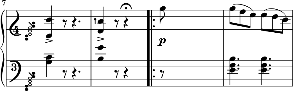 Tarantella measures 7-9 with too much space