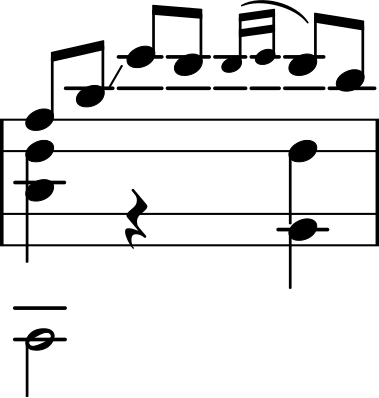 Adelita measure 11 with aligned bass notes