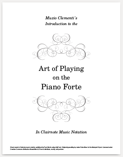 Cover of Clementi Art of Playing on the Piano Forte